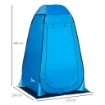 TENDA DOCCIA DA CAMPEGGIO E SPIAGGIA CON PORTA A CERNIERA E BORSA DI TRASPORTO 126X124X189 CM BLU
