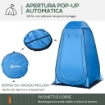 TENDA DOCCIA DA CAMPEGGIO E SPIAGGIA CON PORTA A CERNIERA E BORSA DI TRASPORTO 126X124X189 CM BLU
