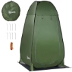 TENDA DOCCIA DA CAMPEGGIO E SPIAGGIA CON PORTA A CERNIERA E BORSA DI TRASPORTO 126X124X189 CM VERDE SCURO