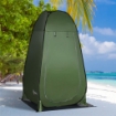 TENDA DOCCIA DA CAMPEGGIO E SPIAGGIA CON PORTA A CERNIERA E BORSA DI TRASPORTO 126X124X189 CM VERDE SCURO