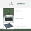 TENDA DOCCIA DA CAMPEGGIO E SPIAGGIA CON PORTA A CERNIERA E BORSA DI TRASPORTO 126X124X189 CM VERDE SCURO
