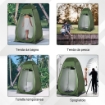 TENDA DOCCIA DA CAMPEGGIO E SPIAGGIA CON PORTA A CERNIERA E BORSA DI TRASPORTO 126X124X189 CM VERDE SCURO