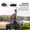 TENDA A TUNNEL PER 2-4 PERSONE CON FINESTRE LATERALI E GANCIO IN POLIESTERE 190T E PE 3.3X1.9X1.2 M NERO