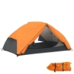 TENDA DA CAMPEGGIO 2 POSTI CON 2 VESTIBOLI 2 PORTE 2 FINESTRE E BORSA DI TRASPORTO 2.8X2.25X1.1 CM ARANCIONE