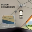 TENDA DA CAMPEGGIO 2 POSTI CON 2 VESTIBOLI 2 PORTE 2 FINESTRE E BORSA DI TRASPORTO 2.8X2.25X1.1 CM ARANCIONE