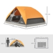TENDA DA CAMPEGGIO PER 3 PERSONE IMPERMEABILE CON TASCHE GANCIO PER LANTERNA E BORSA DI TRASPORTO ARANCIONE