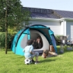 TENDA DA CAMPEGGIO 3 PERSONE CON CAMERA E VERANDA IMPERMEABILE 3000MM E BORSA DI TRASPORTO AZZURRO