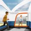 TENDA DA CAMPEGGIO PER 4-6 PERSONE CON 2 STANZE E VERANDA IMPERMEABILE E UPF 30+ BORSA DI TRASPORTO BLU