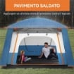 TENDA DA CAMPEGGIO PER 4-6 PERSONE CON 2 STANZE E VERANDA IMPERMEABILE E UPF 30+ BORSA DI TRASPORTO BLU