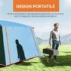 TENDA DA CAMPEGGIO PER 4-6 PERSONE CON 2 STANZE E VERANDA IMPERMEABILE E UPF 30+ BORSA DI TRASPORTO BLU
