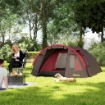 TENDA DA CAMPEGGIO DA 2-4 PERSONE CON STANZE SEPARATE IMPERMEABILE CON DOPPIE PORTE GRIGIO