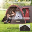 TENDA DA CAMPEGGIO DA 2-4 PERSONE CON STANZE SEPARATE IMPERMEABILE CON DOPPIE PORTE GRIGIO