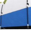 TENDA DA CAMPEGGIO IMPERMEABILE CON 2 AREE E 3 INGRESSI IN POLIESTERE E FIBRA DI VETRO 420X200X150 CM VERDE
