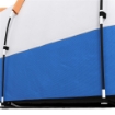 TENDA DA CAMPEGGIO IMPERMEABILE CON 2 AREE E 3 INGRESSI POLIESTERE E FIBRA DI VETRO 420X200X150 CM ARANCIONE
