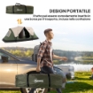 TENDA DA CAMPEGGIO 6 POSTI CON 2 STANZE SEPARATE POLIESTERE E FIBRA DI VETRO 450X215X180 CM VERDE SCURO