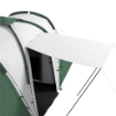 TENDA DA CAMPEGGIO 4-6 PERSONE CON 2 CAMERE IN POLIESTERE E FIBRA DI VETRO 555X225X190 CM GRIGIO E VERDE