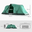 TENDA DA CAMPEGGIO 4 POSTI IDROREPELLENTE CON PROTEZIONE UV PALI IN FIBRA DI VETRO 4.55X2.3X1.8 M VERDE