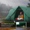 TENDA DA CAMPEGGIO 4 POSTI IDROREPELLENTE CON PROTEZIONE UV PALI IN FIBRA DI VETRO 4.55X2.3X1.8 M VERDE