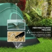 TENDA DA CAMPEGGIO 4 POSTI IDROREPELLENTE CON PROTEZIONE UV PALI IN FIBRA DI VETRO 4.55X2.3X1.8 M VERDE
