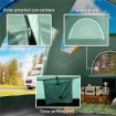 TENDA DA CAMPEGGIO 4 POSTI IDROREPELLENTE CON PROTEZIONE UV PALI IN FIBRA DI VETRO 4.55X2.3X1.8 M VERDE