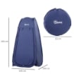 TENDA DA DOCCIA POP UP IMPERMEABILE IN POLIESTERE E PLASTICA 100X100X185 CM BLU NAVY