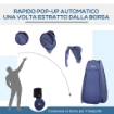 TENDA DA DOCCIA POP UP IMPERMEABILE IN POLIESTERE E PLASTICA 100X100X185 CM BLU NAVY