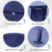 TENDA DA DOCCIA POP UP IMPERMEABILE IN POLIESTERE E PLASTICA 100X100X185 CM BLU NAVY