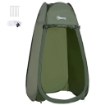 TENDA DA DOCCIA POP UP IMPERMEABILE IN POLIESTERE E PLASTICA 100X100X185 CM VERDE MILITARE