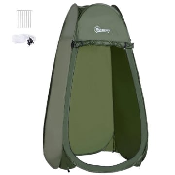 TENDA DA DOCCIA POP UP IMPERMEABILE IN POLIESTERE E PLASTICA 100X100X185 CM VERDE MILITARE