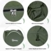 TENDA DA DOCCIA POP UP IMPERMEABILE IN POLIESTERE E PLASTICA 100X100X185 CM VERDE MILITARE