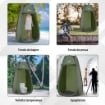 TENDA DA DOCCIA POP UP IMPERMEABILE IN POLIESTERE E PLASTICA 100X100X185 CM VERDE MILITARE