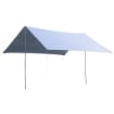 TENDA DA SOLE PORTATILE 3X3 M TENDALINO PARASOLE IMPERMEABILE PER CAMPEGGIO E SPIAGGIA BIANCO