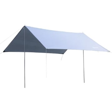 TENDA DA SOLE PORTATILE 3X3 M TENDALINO PARASOLE IMPERMEABILE PER CAMPEGGIO E SPIAGGIA BIANCO