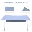 TENDA DA SOLE PORTATILE 3X3 M TENDALINO PARASOLE IMPERMEABILE PER CAMPEGGIO E SPIAGGIA BIANCO