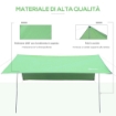 TENDA DA SOLE PORTATILE 3X3 M TENDALINO PARASOLE IMPERMEABILE PER CAMPEGGIO E SPIAGGIA VERDE