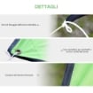 TENDA DA SOLE PORTATILE 3X3 M TENDALINO PARASOLE IMPERMEABILE PER CAMPEGGIO E SPIAGGIA VERDE