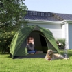 TENDA DA CAMPEGGIO PER 3 PERSONE IMPERMEABILE CON TASCA GANCIO PER LANTERNA E BORSA 2X2X1.35M VERDE
