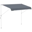TENDA DA SOLE A BRACCI AVVOLGIBILE CON MANOVELLA E STRUTTURA TELESCOPICA 4X1.2M GRIGIO