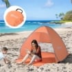 TENDA DA SPIAGGIA POP UP CON PROTEZIONE UV 30+ E BORSA DI TRASPORTO 200X150X119 CM ARANCIONE