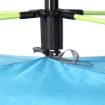 TENDA DA SPIAGGIA POP UP CON PORTA A CERNIERA IN POLIESTERE E FIBRA DI VETRO 220X173X120 CM BLU CHIARO E GIALLO