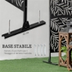 PARAVENTO DA ESTERNO IN ACCIAIO CON MOTIVI A SALICE E 2 PIEDINI 122X45X198 CM NERO