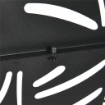 PARAVENTO DA ESTERNO IN ACCIAIO CON MOTIVI A SALICE E 2 PIEDINI 122X45X198 CM NERO