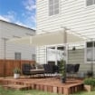 TETTUCCIO DI RICAMBIO PER PERGOLA GAZEBO DA GIARDINO DA 3X4 M IN POLIESTERE CREMA