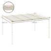 TETTUCCIO DI RICAMBIO PER PERGOLA GAZEBO DA GIARDINO DA 3X4 M IN POLIESTERE CREMA