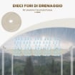 TETTUCCIO DI RICAMBIO PER PERGOLA GAZEBO DA GIARDINO DA 3X4 M IN POLIESTERE CREMA