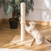 TIRAGRAFFI PER GATTI CON PALO IN SISAL ALTO 60 CM E BASE IN TRUCIOLATO BEIGE