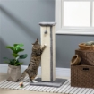 TIRAGRAFFI PER GATTI CON PALLINA PALO IN SISAL E RIVESTIMENTO IN PELUCHE 41X41X81 CM GRIGIO
