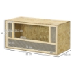 TERRARIO PER RETTILI IN LEGNO CON PORTE IN VETRO SCORREVOLI E PANNELLI IN RETE 40X80X40 CM