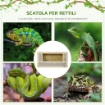 TERRARIO PER RETTILI IN LEGNO CON PORTE IN VETRO SCORREVOLI E PANNELLI IN RETE 40X80X40 CM