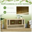 TERRARIO PER RETTILI IN LEGNO CON PORTE IN VETRO SCORREVOLI E PANNELLI IN RETE 40X80X40 CM